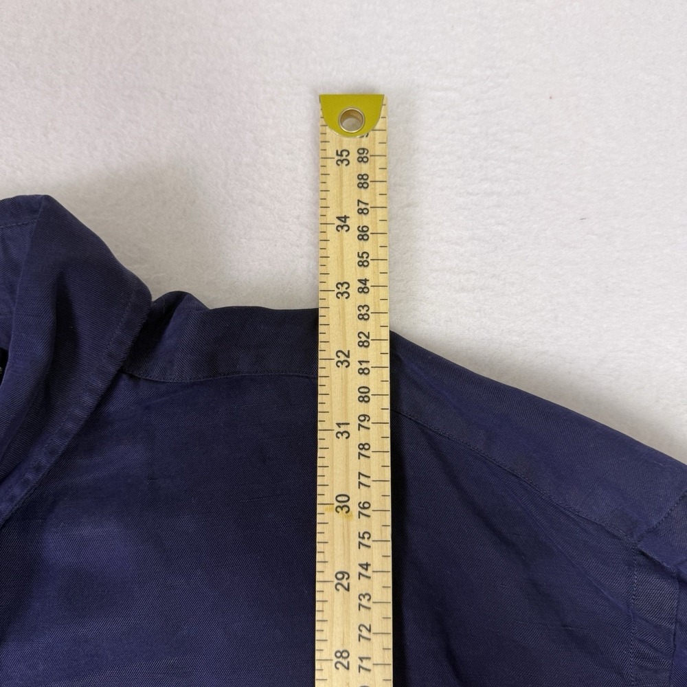 Polo Ralph Lauren Blake XXL Navy Silk Linen Button Down Big & Tall Shirt - Picture 5 of 8